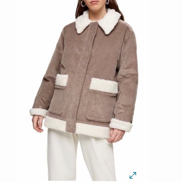 Topshop Jackets & Blazers - NWOT Topshop Kangaroo Corduroy Jacket